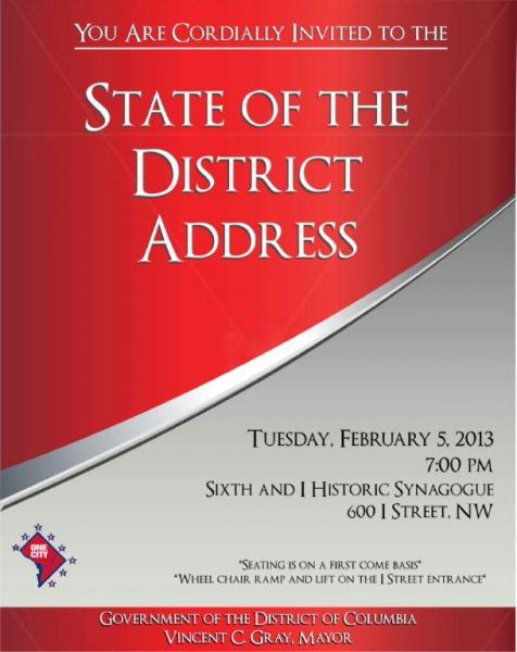 State of the District Invitation