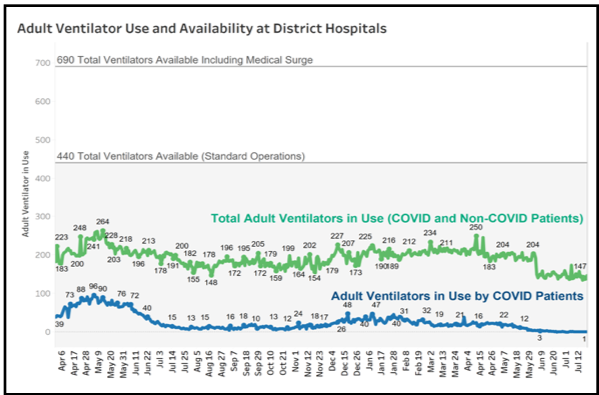 Adult Ventilator Use and Availability at District Hospitals