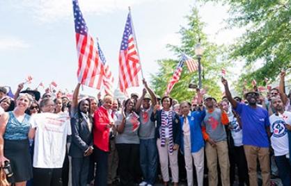 Mayor Bowser with statehood advocates