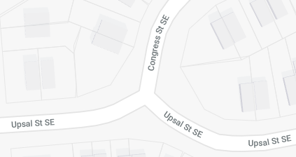 Map showing  Intersection of Upsal Street and Congress Street, SE